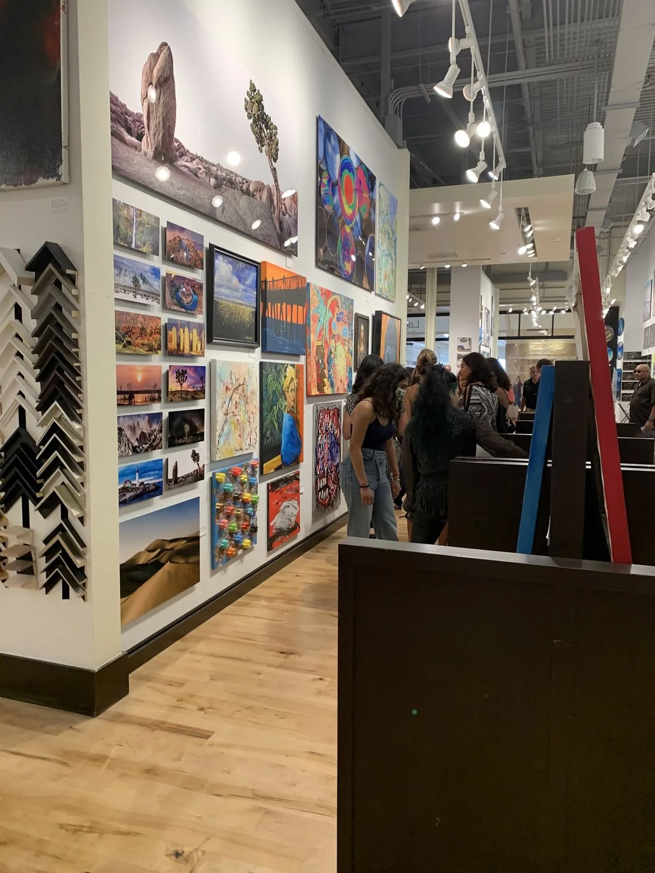 The gallery wall during the reception