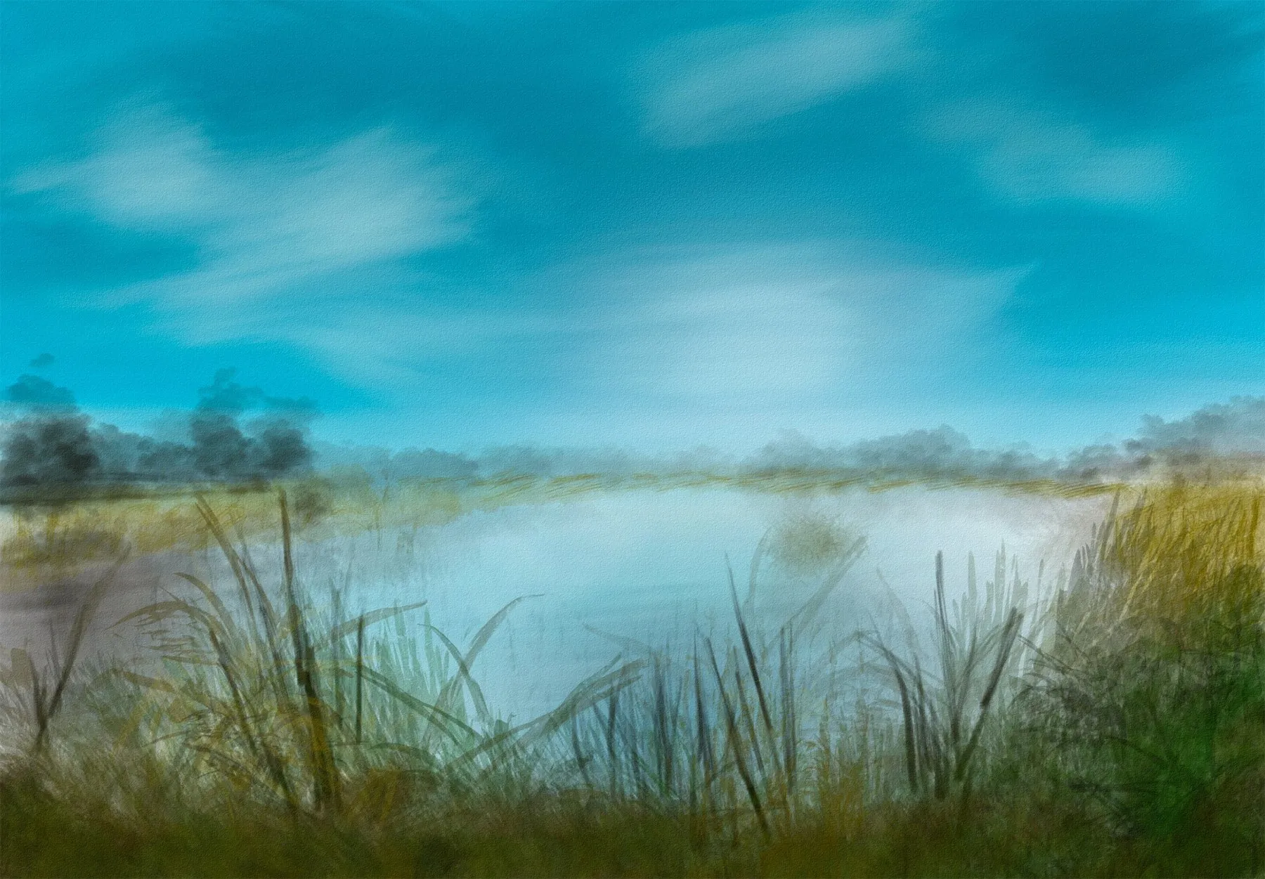 Painting: Laguna Niguel Lake, Jan 2021